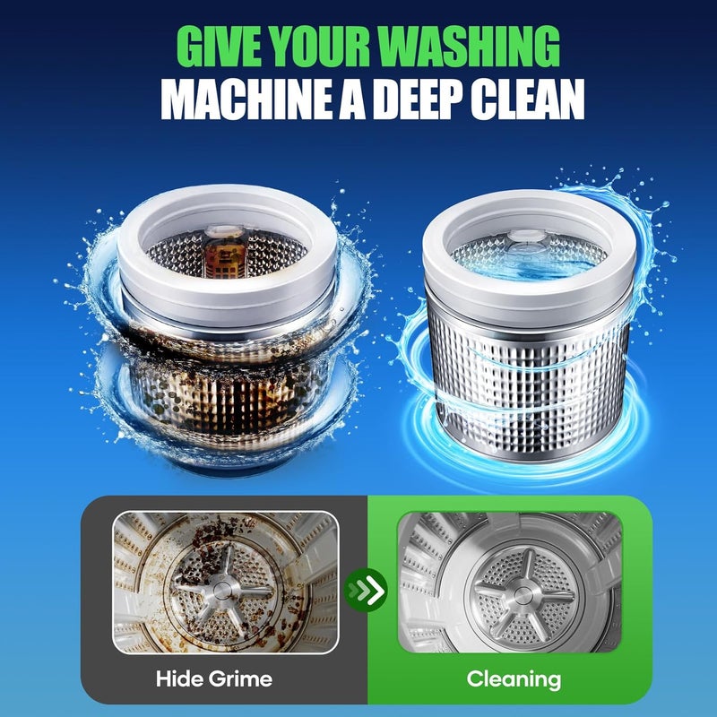 Bellaluce Washing Machine Cleaner Tablets - Washer Machine Cleaner Tablets for HE Front Loader & Top Load Washer, Deep Cleaning & Remove Odor, Eco-friendly Deodorizer for Septic Safe (32 Pack) - Image 3